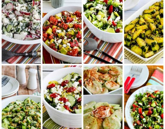 Amazing Cucumber Salad Recipes collage photo showing featured recipes.