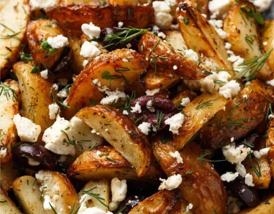 Close up image of Greek Potatoes