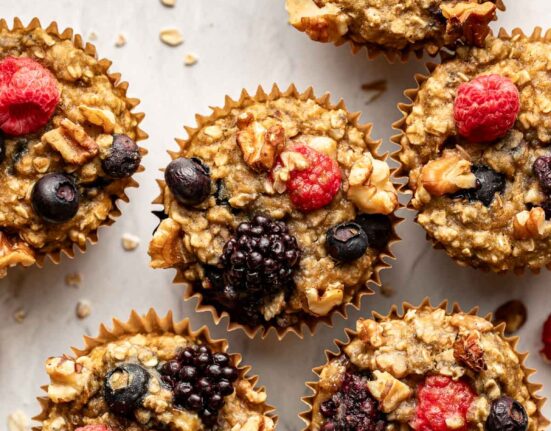 Mixed Berry Oatmeal Muffins