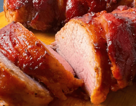 bacon wrapped pork loin