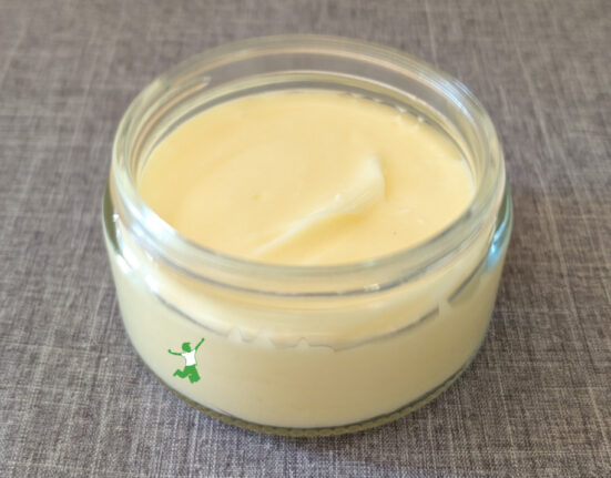 homemade magnesium lotion in glass jar