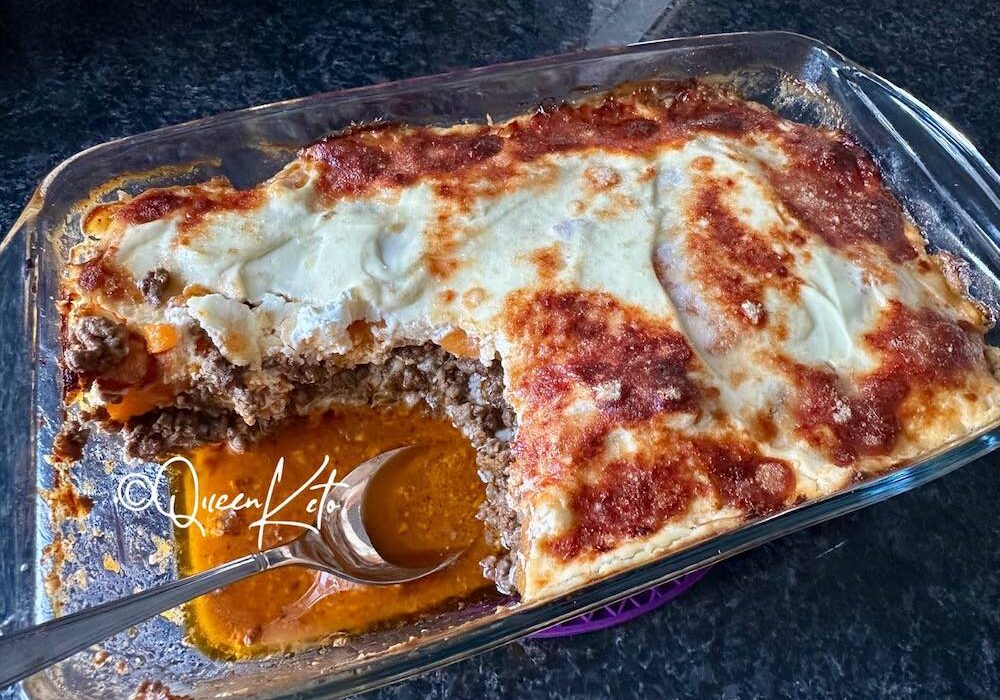 Lamb, Beef and Butternut Squash Keto Lasagna