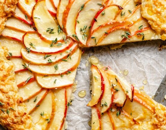 Apple Cheddar Galette with Herb Cheddar Crust