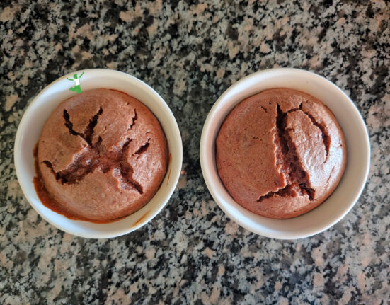 homemade peanut butter pudding in ramekins
