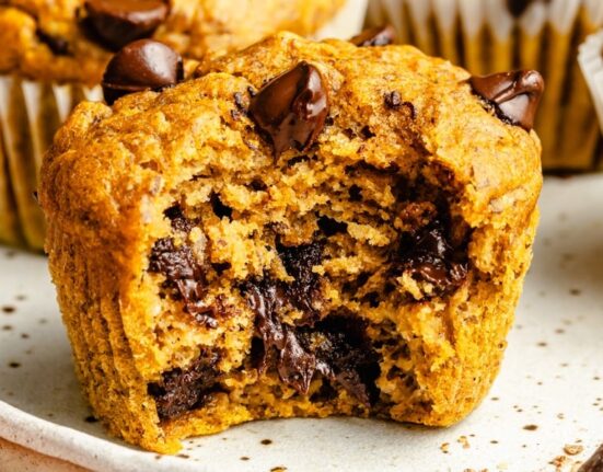 Nourishing Banana Pumpkin Muffins with Chocolate Chips