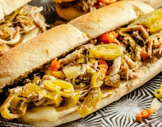 Slow Cooker Italian Chicken Sandwiches