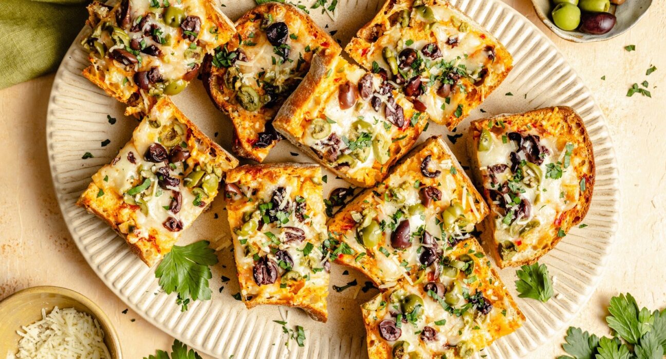 Easy Olive Cheese Bread (with a kick of heat!)