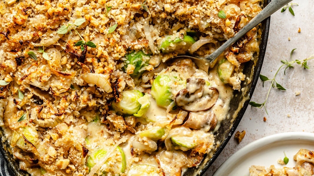 Mushroom & Brussels Sprouts Au Gratin