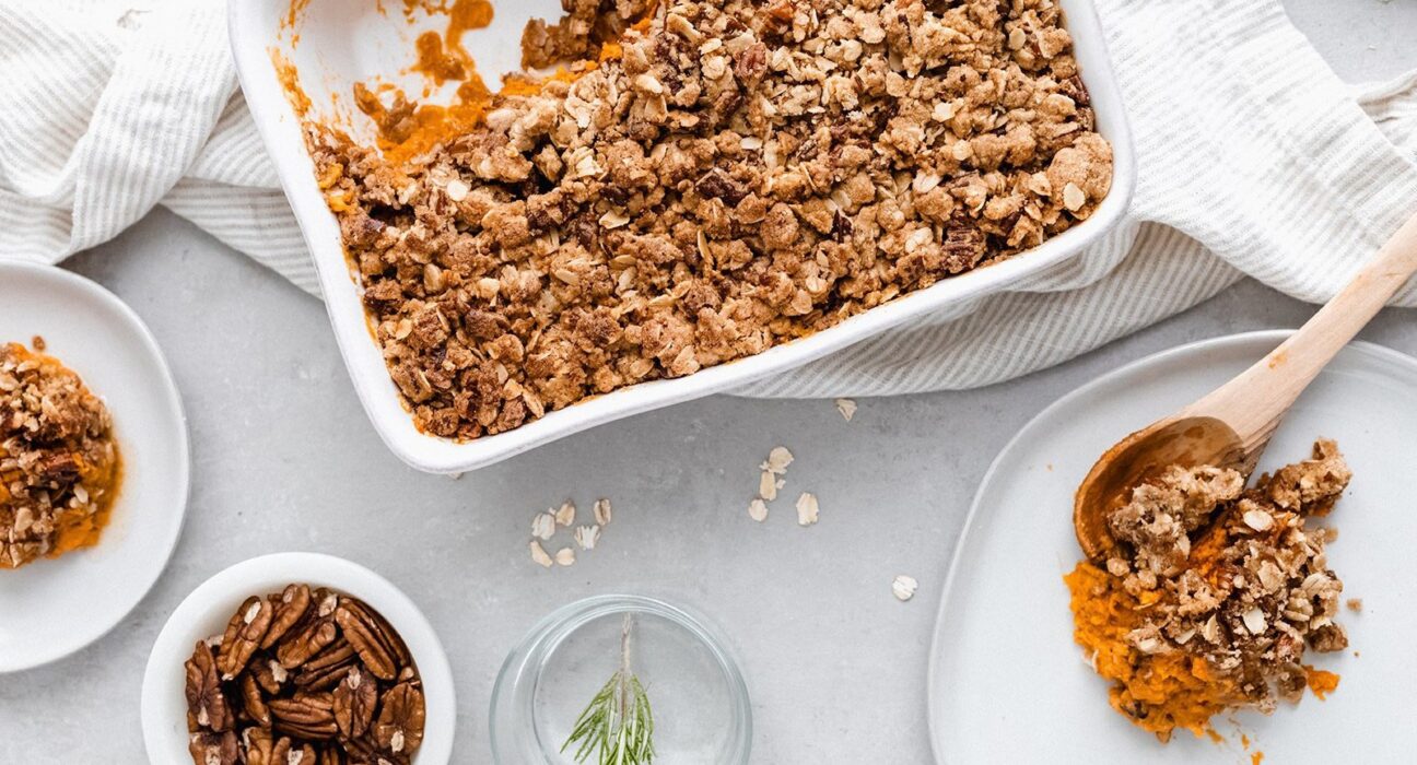The BEST Healthy Sweet Potato Casserole (easily gluten-free!)