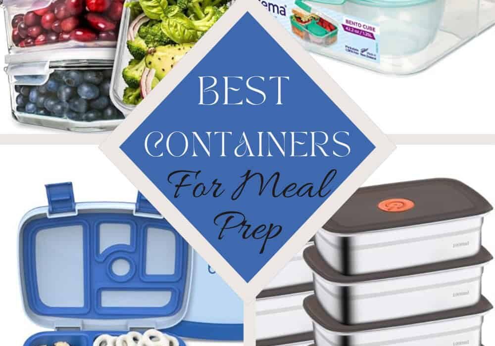 Best Meal Prep Container four part image with text overlay