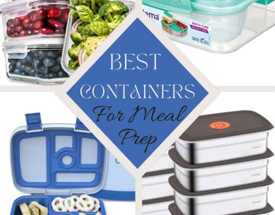 Best Meal Prep Container four part image with text overlay