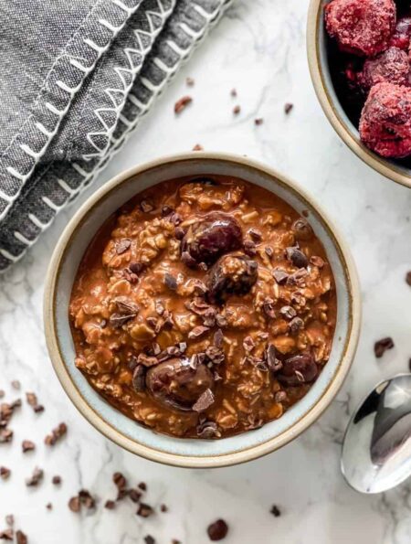 Black Forest Overnight Oats (Chocolate and Cherries)