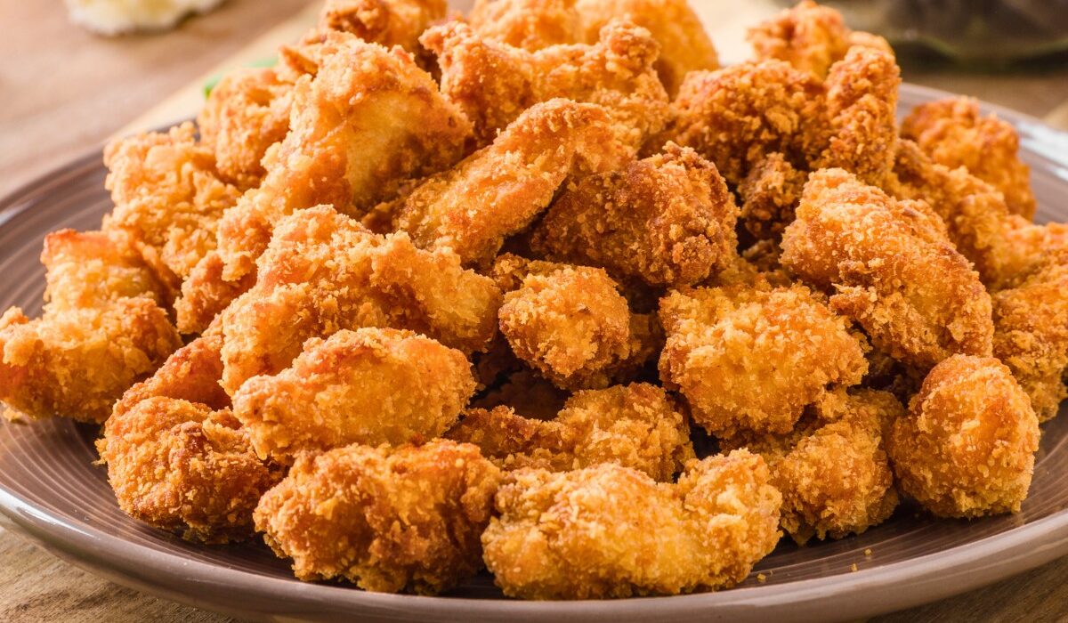 a large pile of keto chicken nuggets on a plate