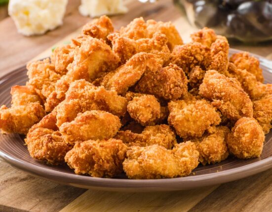a large pile of keto chicken nuggets on a plate