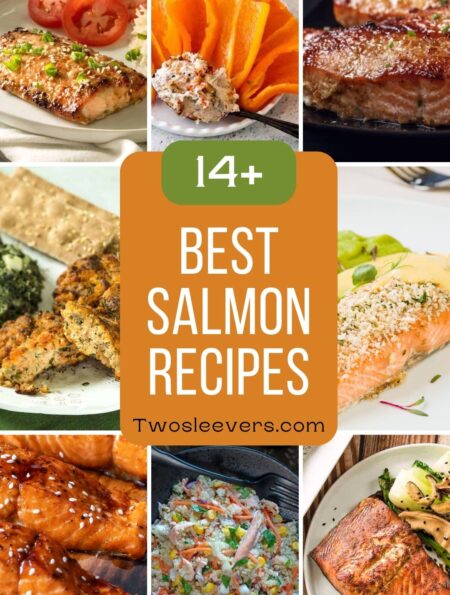 9 part grid of the best salmon recipes with text overlay