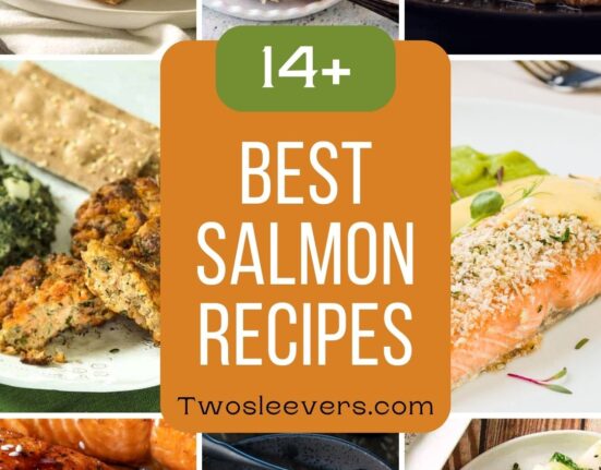 9 part grid of the best salmon recipes with text overlay
