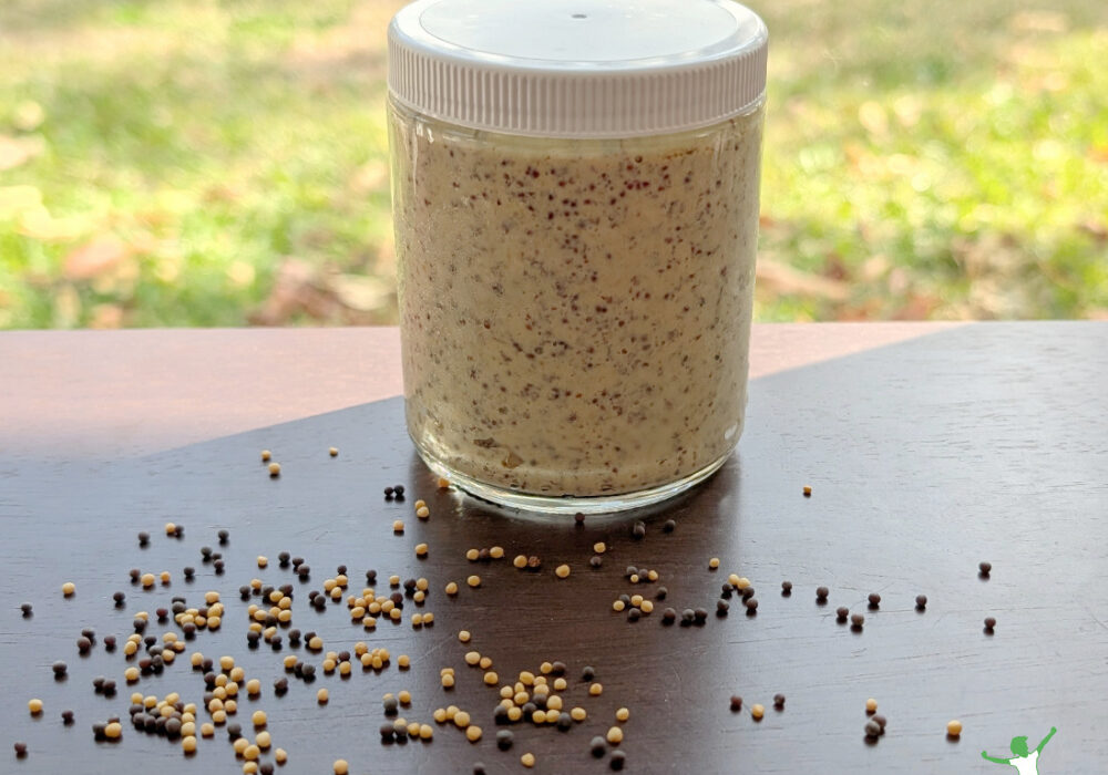 whole grain dijon mustard cultured in glass jar