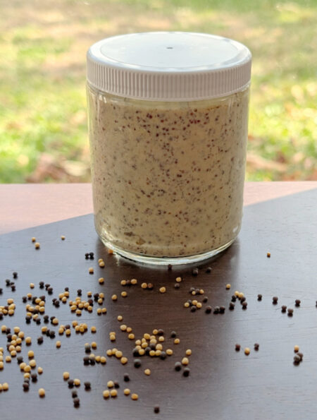 whole grain dijon mustard cultured in glass jar