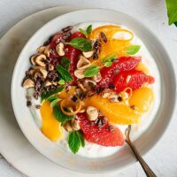 Winter Fruit and Yogurt Bowl with Citrus