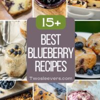 9 part photo grid of the best blueberry recipes with text overlay