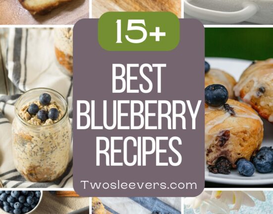 9 part photo grid of the best blueberry recipes with text overlay