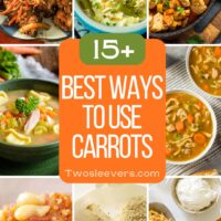 A 9 part grid of the best carrot recipes with text overlay