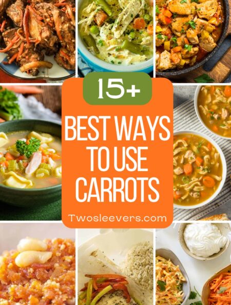 A 9 part grid of the best carrot recipes with text overlay