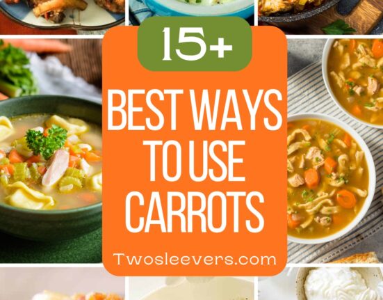 A 9 part grid of the best carrot recipes with text overlay