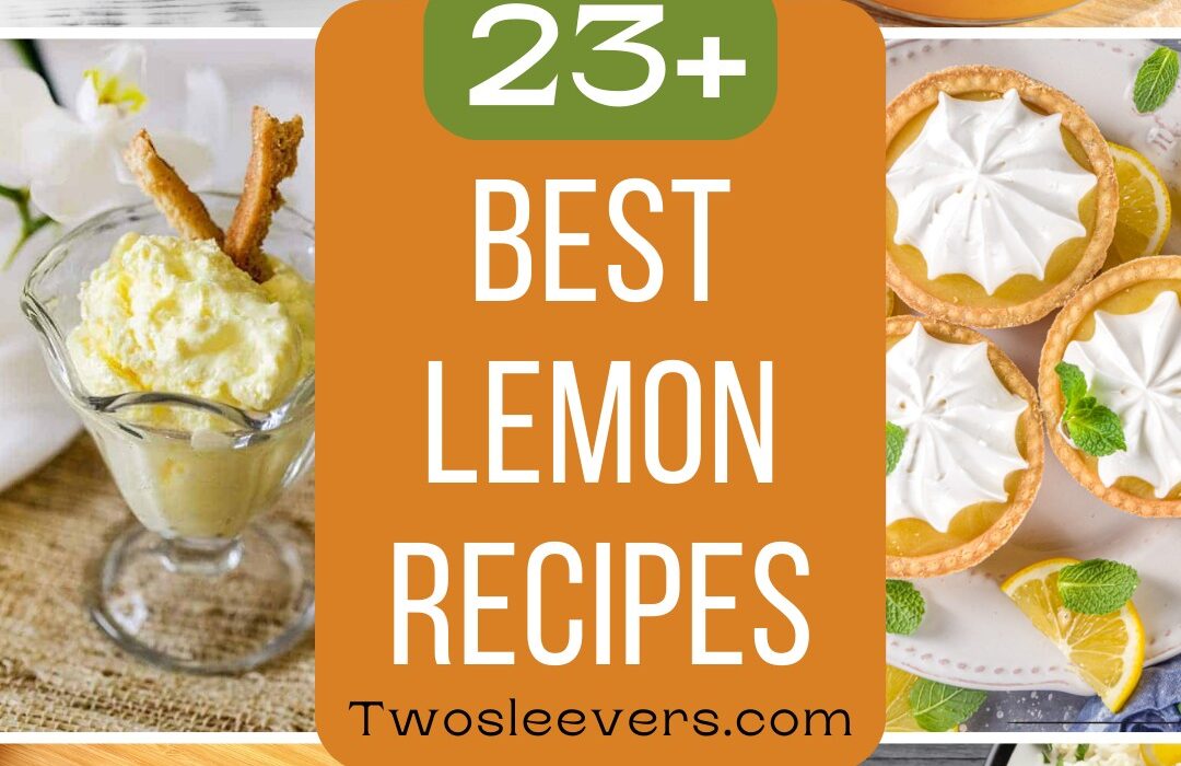 Best Lemon Recipes 9 part grid with text overlay