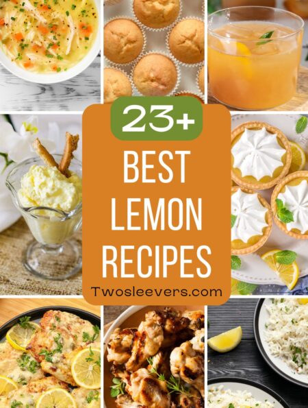 Best Lemon Recipes 9 part grid with text overlay