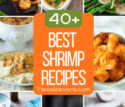 Best Shrimp Recipes 9 part grid with text overlay