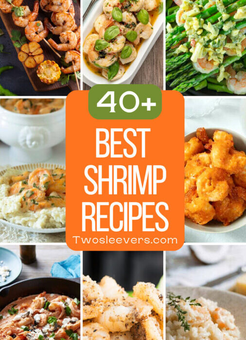 Best Shrimp Recipes 9 part grid with text overlay