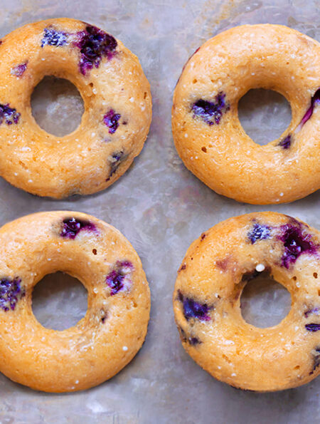 Blueberry Baked Donuts - Refined Sugar Free!
