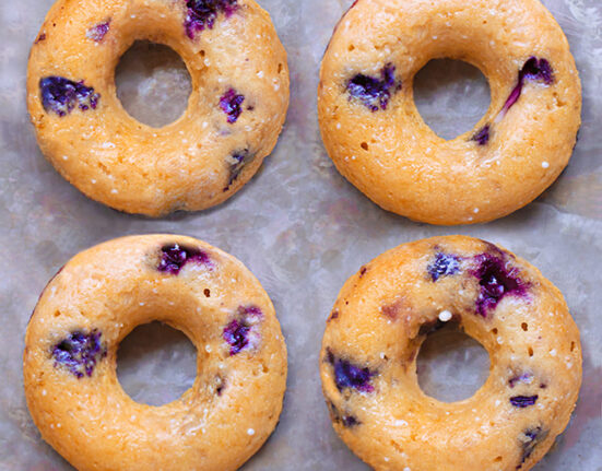 Blueberry Baked Donuts - Refined Sugar Free!