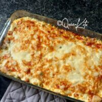 Keto Cheese, Peas and Prosciutto Bake