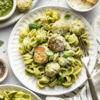 Pesto Meatballs (Air Fryer Or Oven)