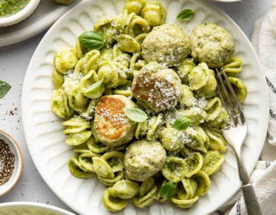 Pesto Meatballs (Air Fryer Or Oven)