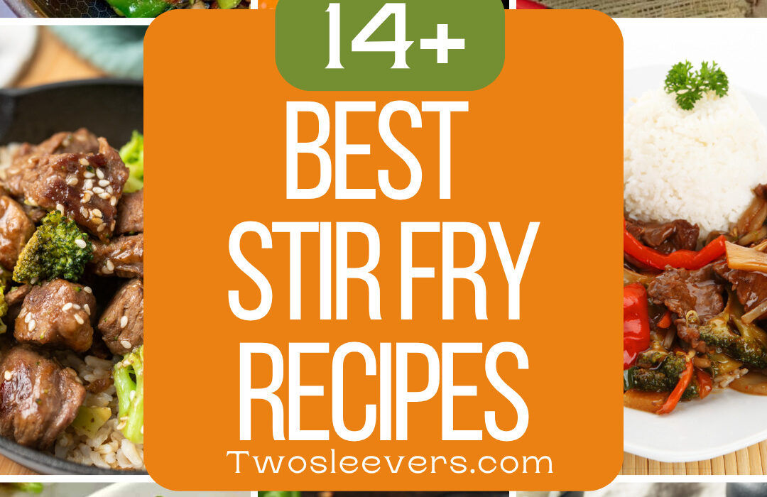 Best Stir Fry Recipes 9 part grid with text overlay