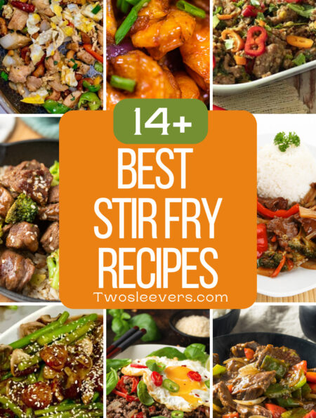 Best Stir Fry Recipes 9 part grid with text overlay