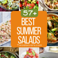 Best Summer Salads 9 part grid image with text overlay