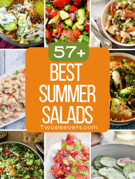 Best Summer Salads 9 part grid image with text overlay