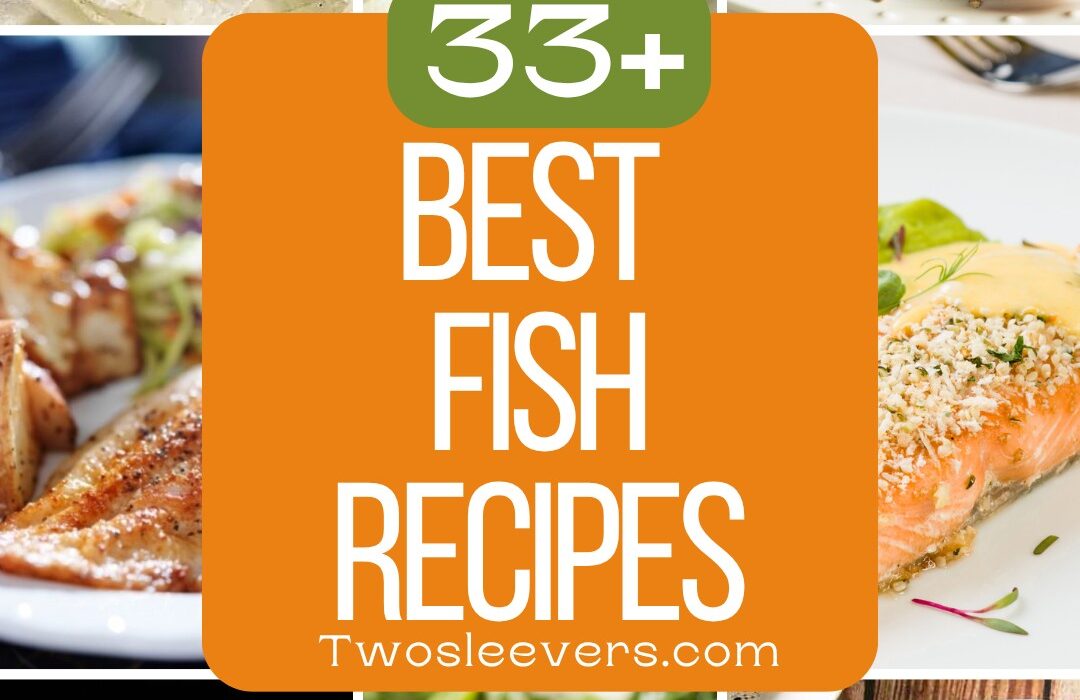 9 Part grid of the best fish recipes with text overlay