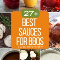 9 part grid of the best sauces for bbqs with text overlay