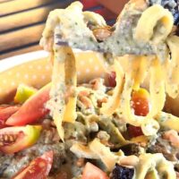 Keto Low Carb Aubergine & Burrata Fettuccine