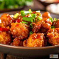 Close up image of One Pan Sweet Chili Chicken in a bowl